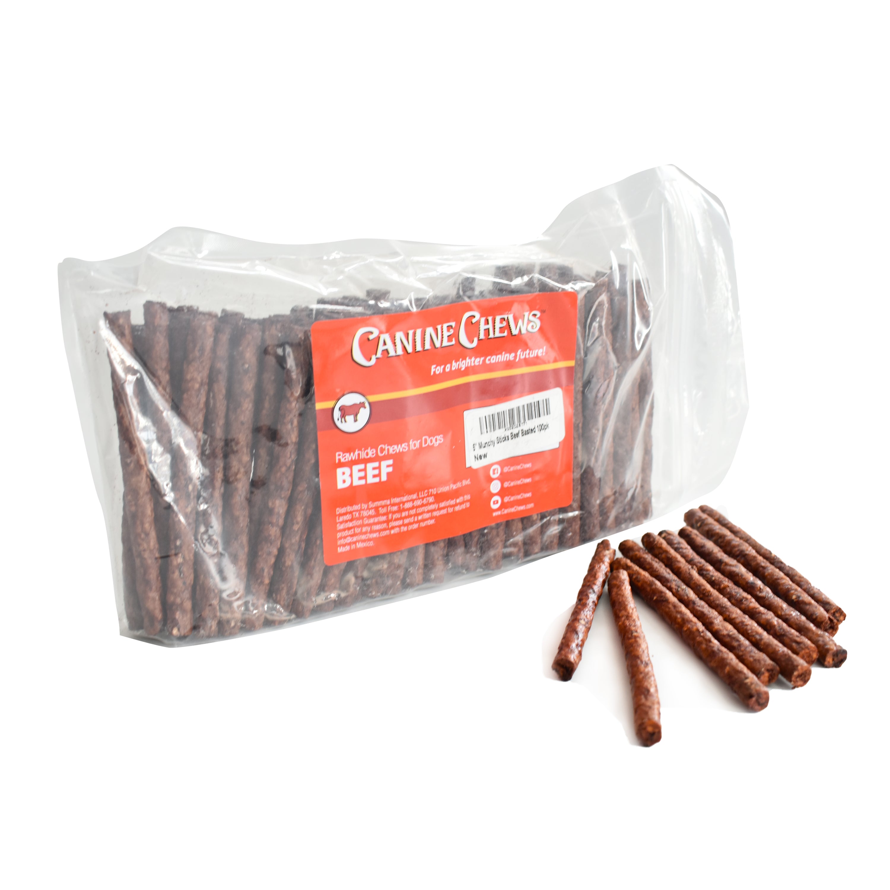 Bones & Chews Beef Basted Munchy Sticks Dog Treats, 100ct