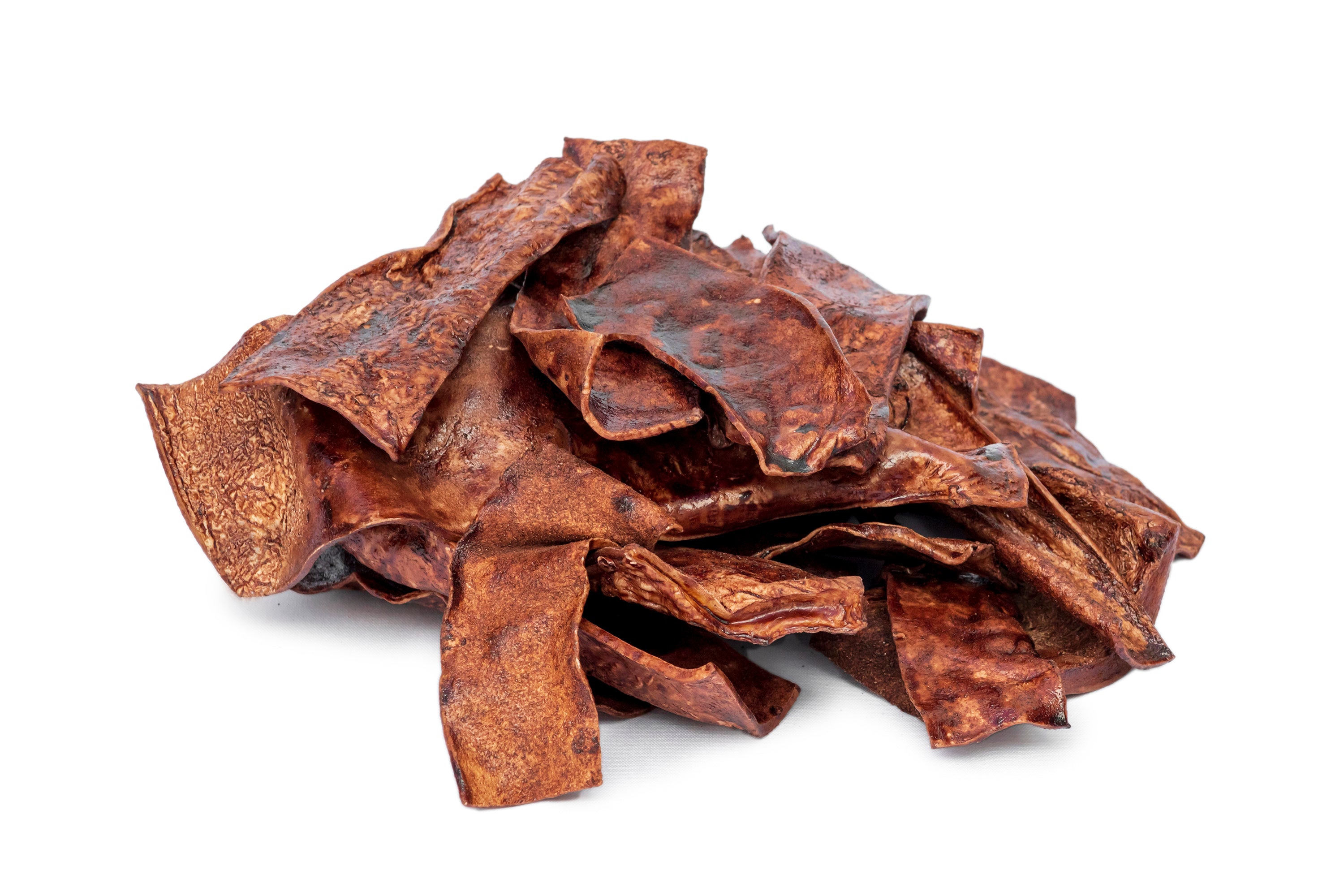 Canine Chews Beef Flavor Prime Cut Thick Chips for Aggressive Chewers Dog Chew Toy Beef Basted Rawhide Chip Slices 1 Pound