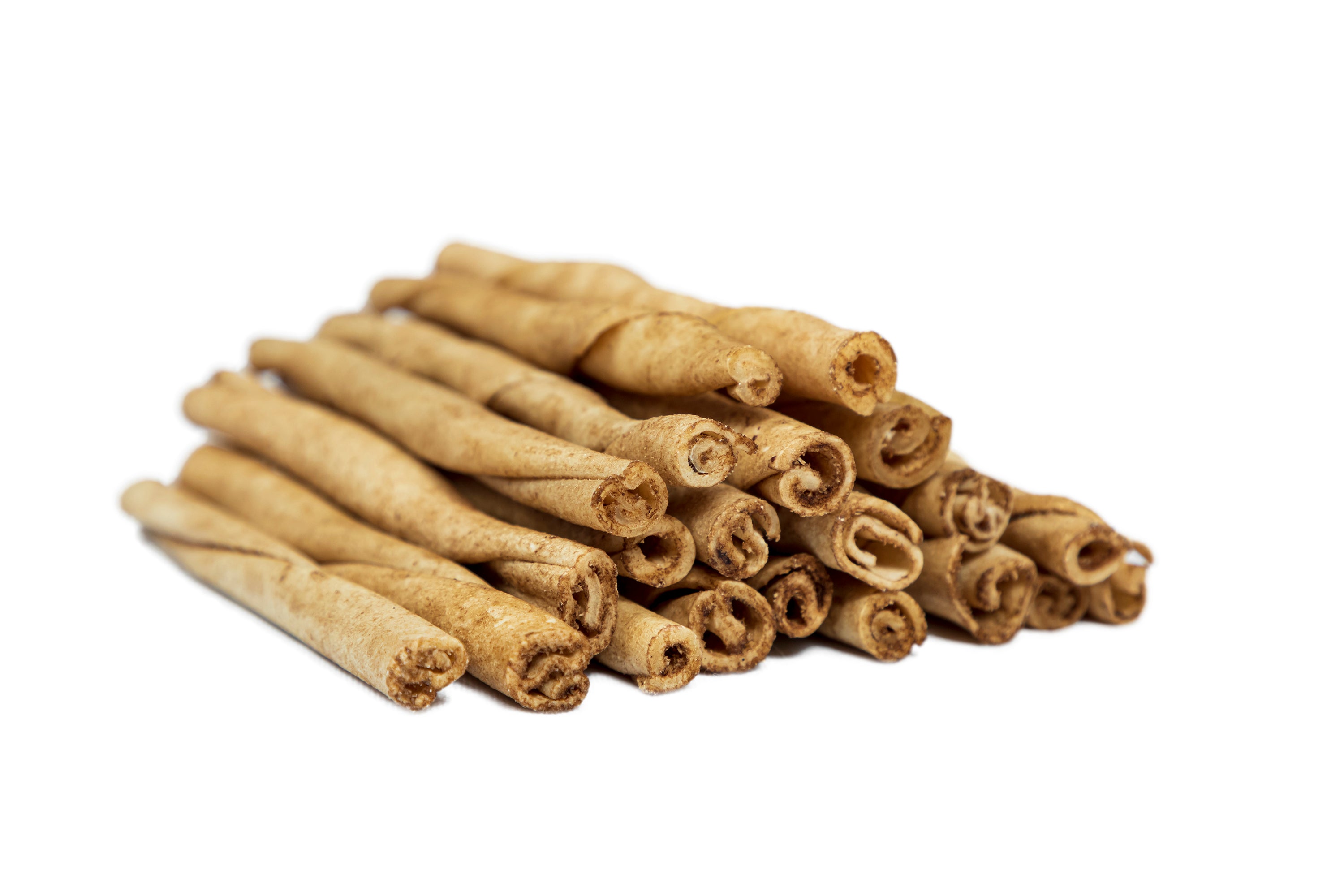 Canine Chews 5" Chicken Flavor Rawhide Stick Twists Long Lasting Dental Dog Treats (100 Pack)