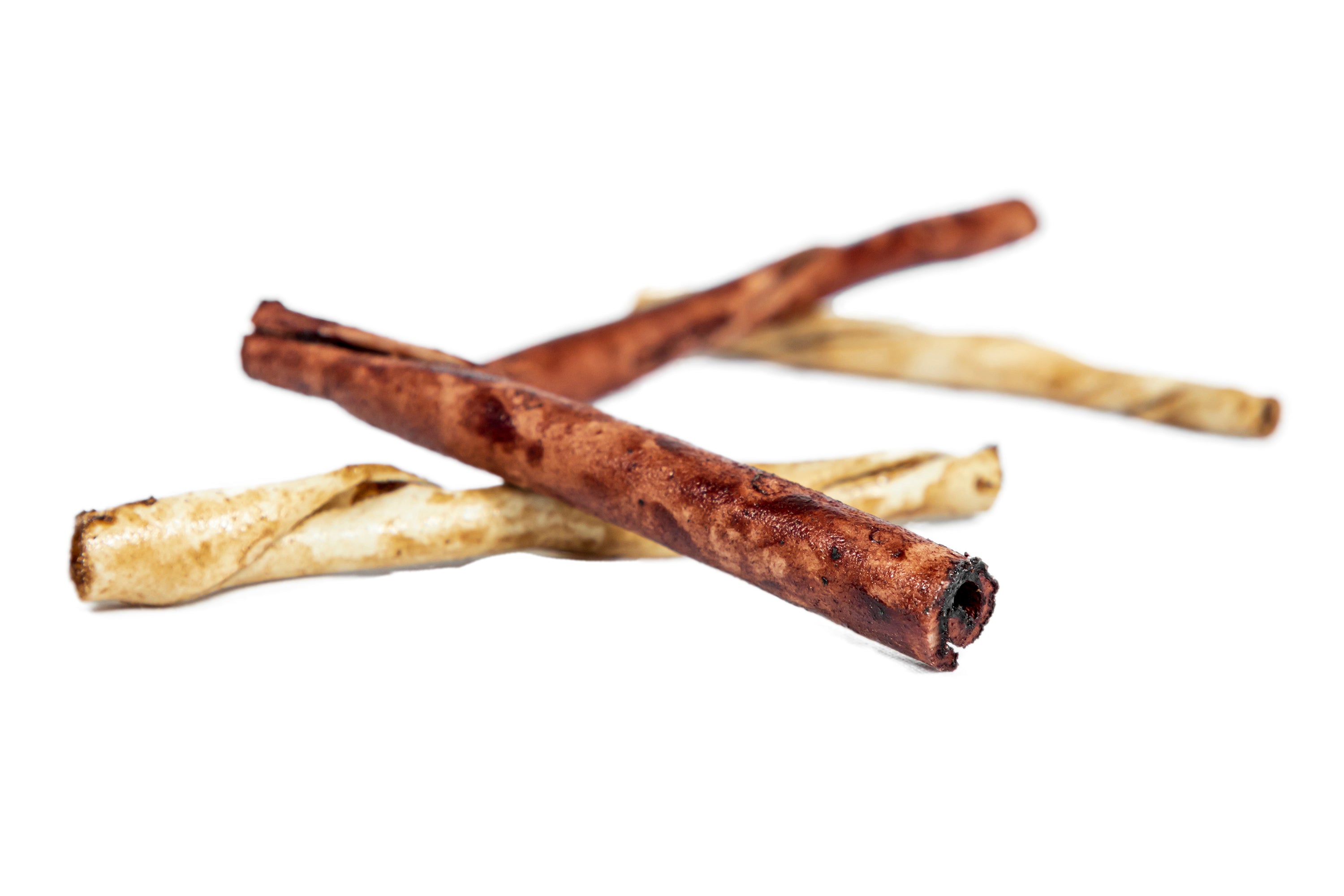 Canine Chews 5" Beef and Chicken Flavor Rawhide Stick Twists Long Lasting Dental Dog Treats