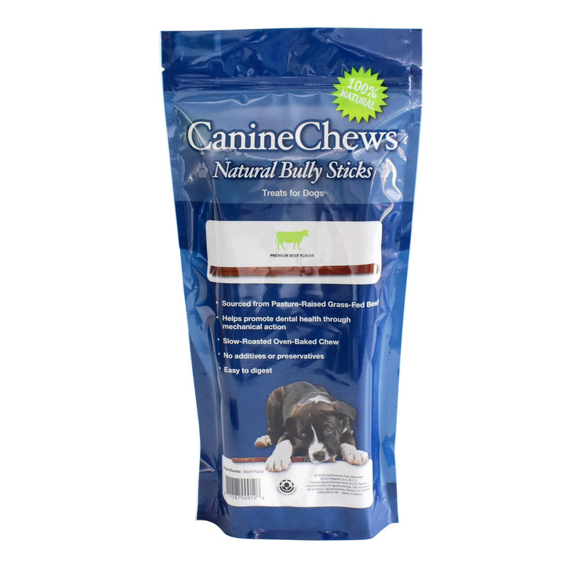 Canine Chews Bully Sticks 12 Inch 12 Pack Thick Long Lasting Medium Odor All Natural Rawhide Alternative Dog Chew Sticks